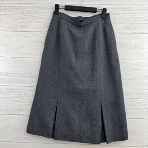 No Brand Woven Wool Blend Tea Length Lined Pocket Skirt Size 14